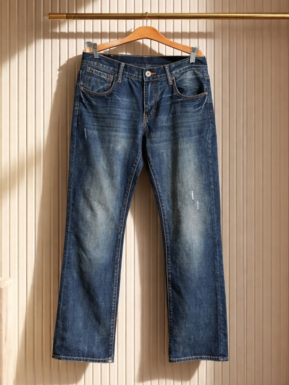 Stetson Men's Rocker Bootcut Dark Blue Washed Jeans 32x34 New Without Tags.